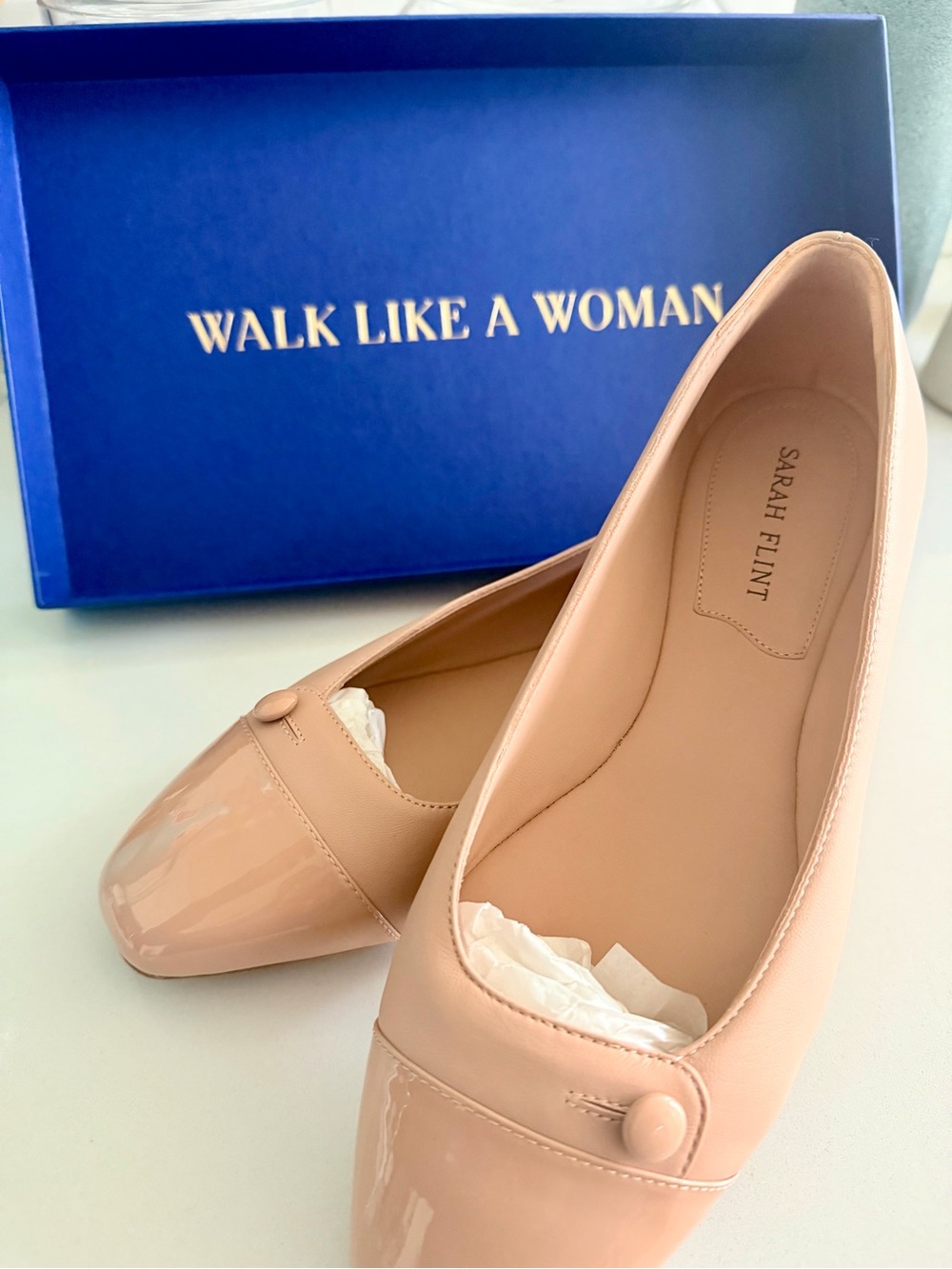 Sarah Flint Sacchetto Ballet Flats- Petal Patent & Nappa Leather